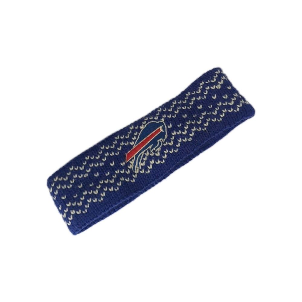 Vintage Buffalo Bills Ear Warmer Sherpa Headband  Knit Retro Head Band NFL Team